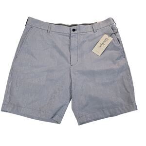 Walter Hagen Men’s Clubhouse Seersucker Golf Shorts Blue White Stripe W38 NWT
